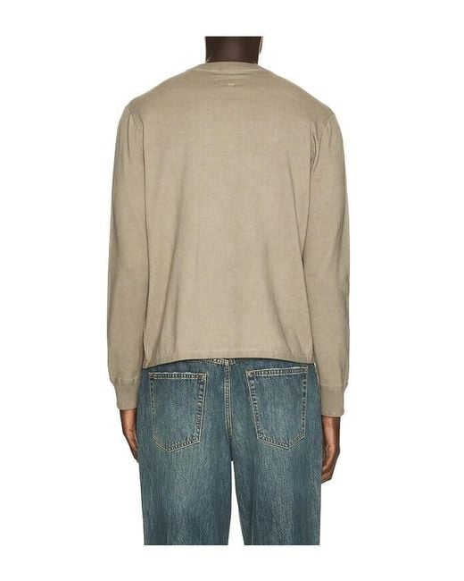 Rag & Bone Blue Washed Supima Henley for men