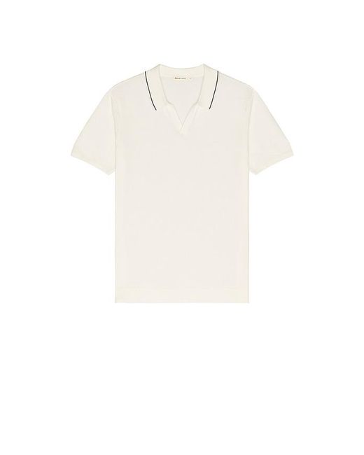 Marine Layer Blue Greyson Sweater Polo for men