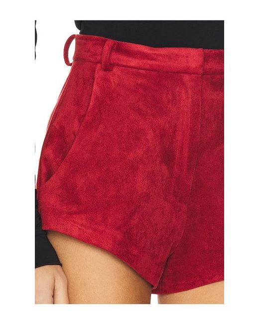 Amanda Uprichard Red X Revolve Kelso Suede Short