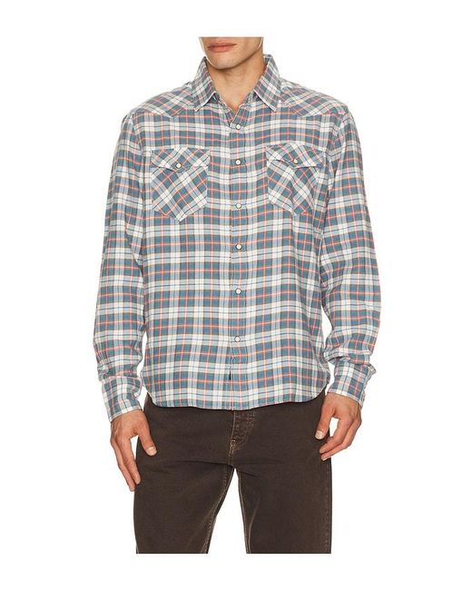 Faherty Brand Gray Western Shirt for men