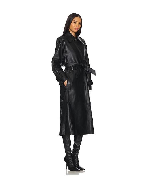 IVY & OAK Lilith レザートレンチコート Black