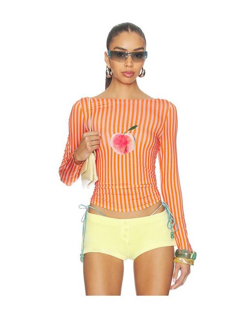 Miaou Orange Amelia Top