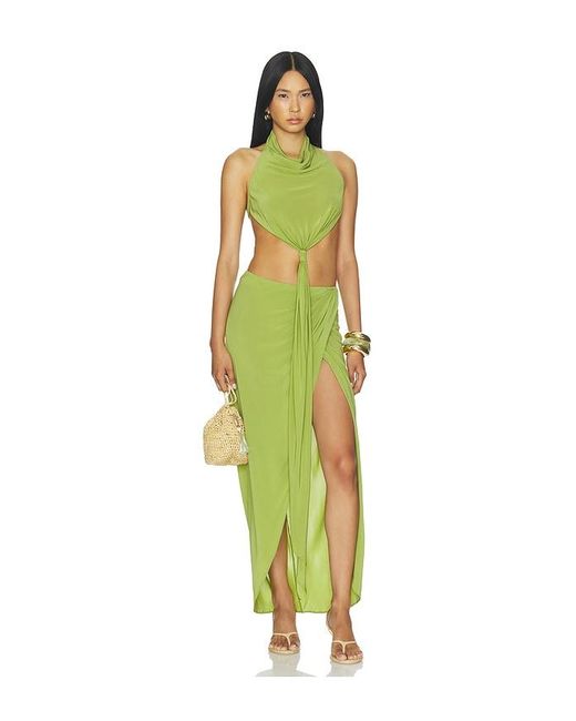 LOBA Green Lauren Tie Top