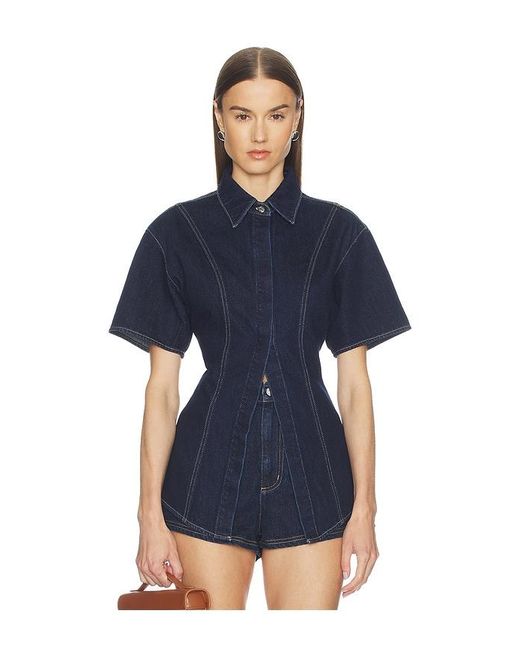 Nakedvice Blue The Watson Short Sleeve Shirt