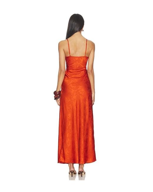MINKPINK Red Valencia Bead Detail Dress