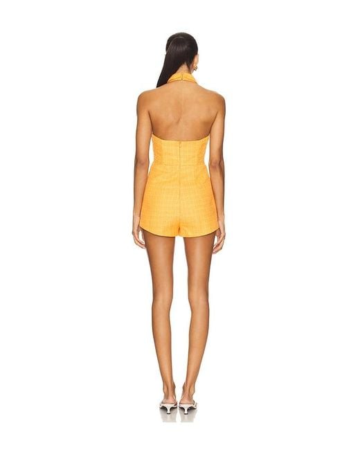Amanda Uprichard Orange Archer Playsuit