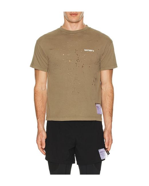 Satisfy Black Mothtech Tee Shirt for men