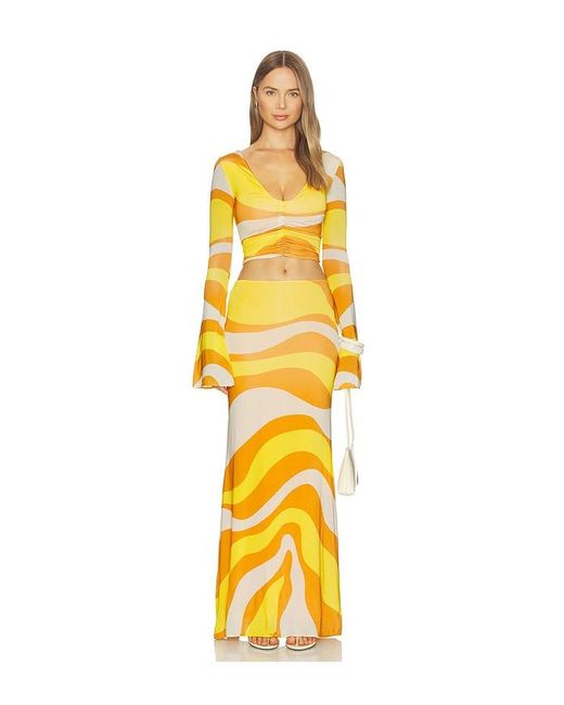 Cala De La Cruz Yellow Aelin Top