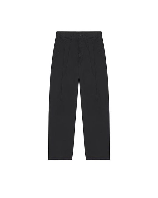 Rag & Bone Black Baggy Pleated Chino Pants for men