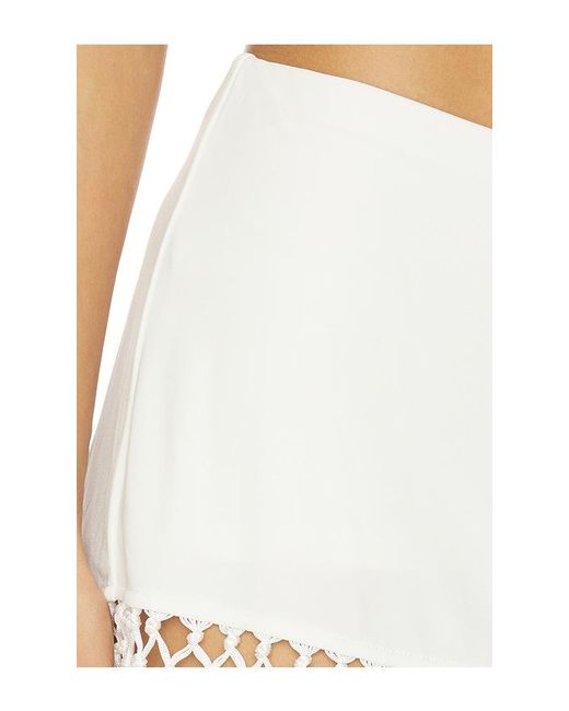 geel White X Revolve Aria Tassel Skirt