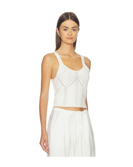 SABLYN White Thea Scoop Neck Tank
