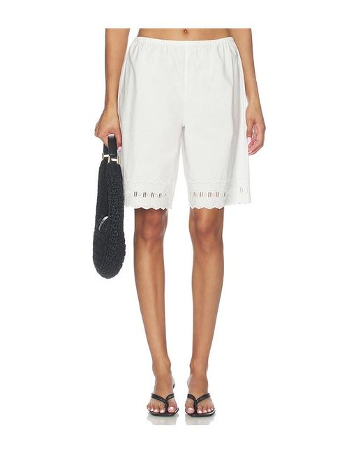 Sandy Liang White Pepita Short
