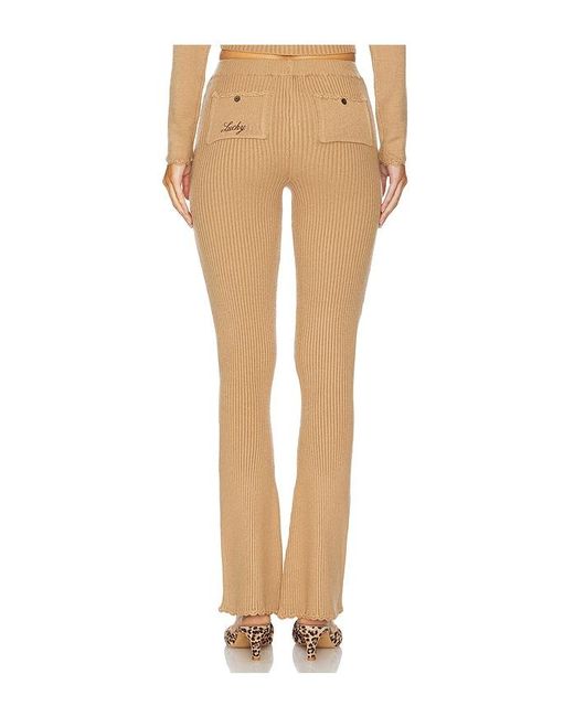 Frankie's Bikinis White X Bella Hadid Texas Ribbed Knit Pant