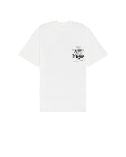 Civil Regime White Even From A Dark Place American Classic Oversized Tee for men
