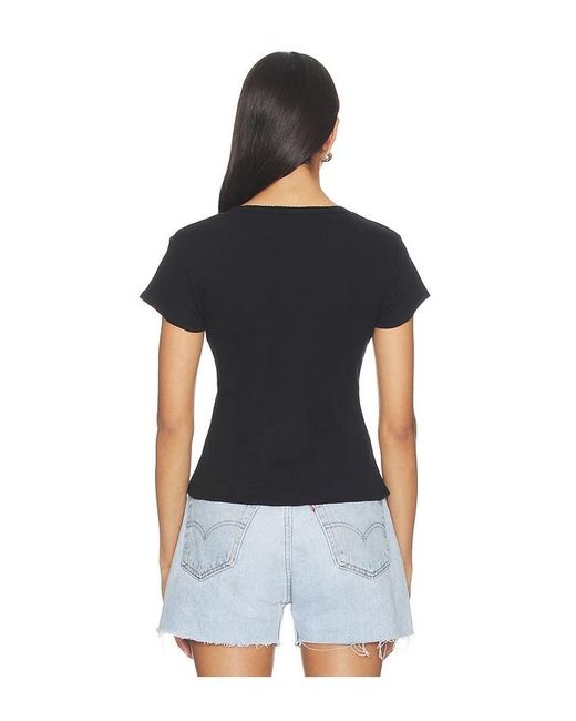 RAT BOI Black Pointelle Perfect Tee