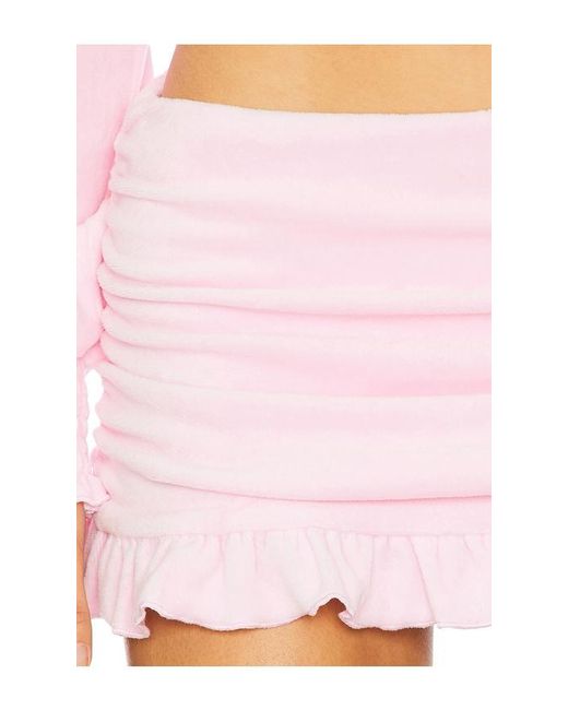superdown Pink Mahina Terry Mini Skort