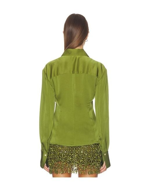 Cult Gaia Green Cynara Top