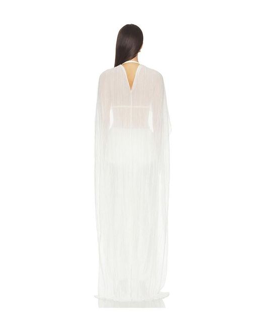 Jonathan Simkhai White Genoa Sheer Jersey Cape