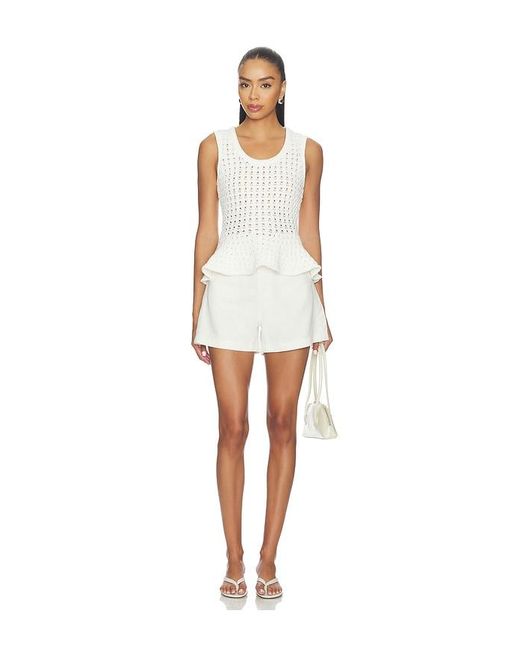 Pistola White Anna Peplum Sweater Tank