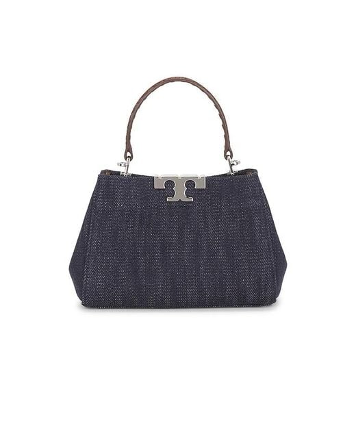 Tory Burch Blue Eleanor Denim Mini Satchel Bag