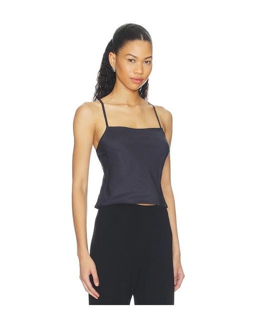 Leset Black Daniel Square Neck Tank