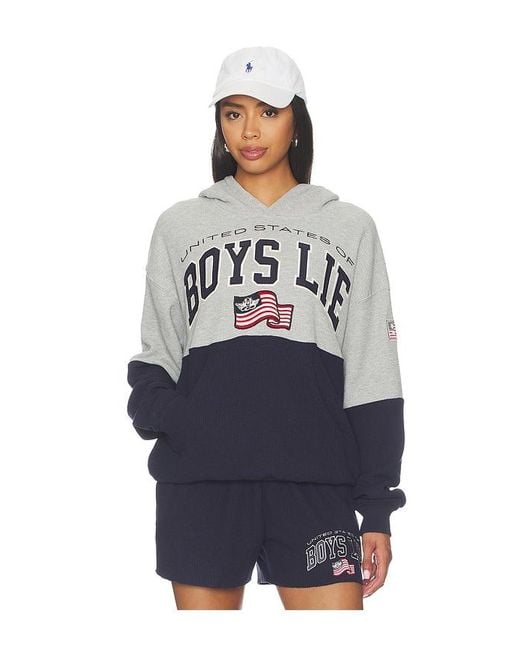 Boys Lie Blue United States Of Thermal Racer Hoodie
