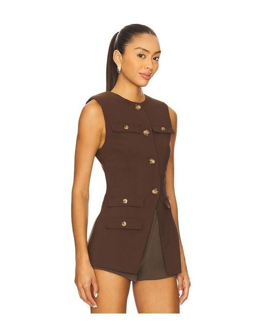 ALL THE WAYS Brown Dallis Top