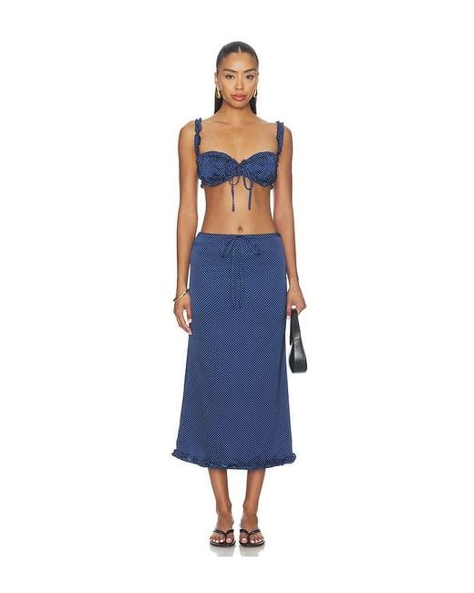 MORE TO COME Blue Reese Bra Top