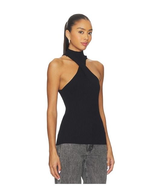 ALL THE WAYS Black Macea Twist Top