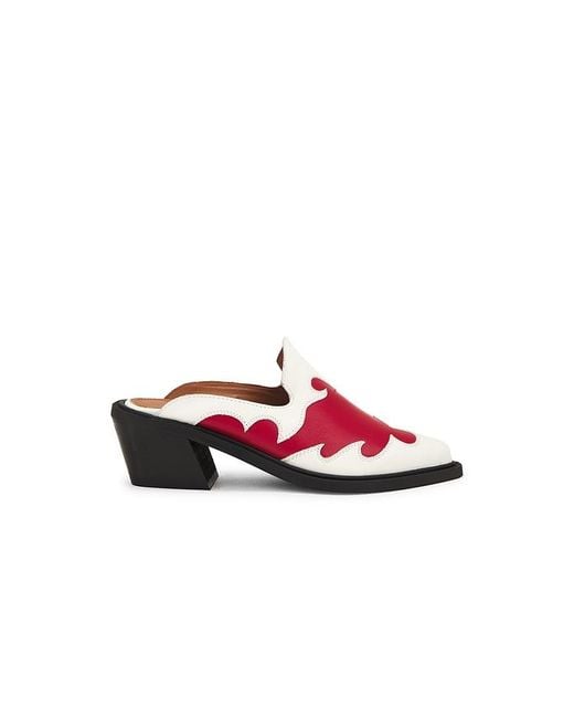 Alohas White Weston Bicolor Leather Mules