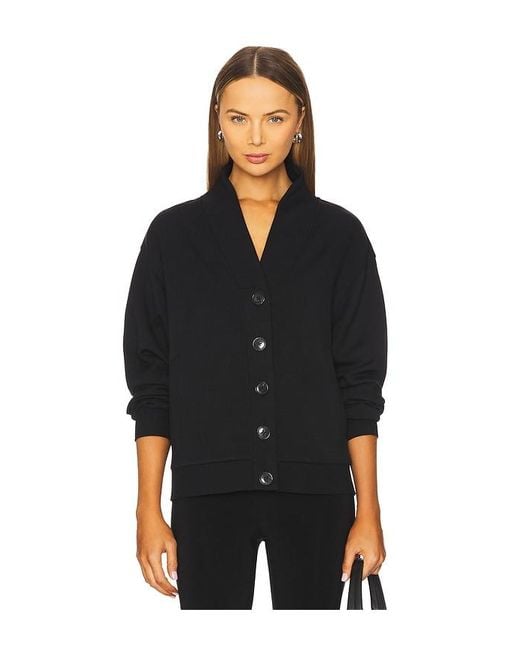 Varley Black Celeste Button Through Cardigan