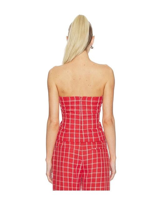 Amanda Uprichard Red Soho Top