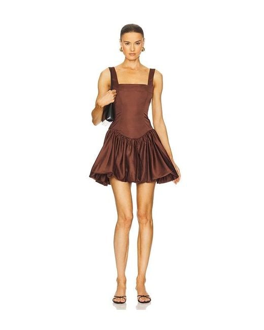 WeWoreWhat Brown Bubble Skirt Corset Mini