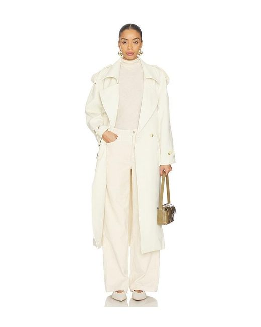 bubish White Dillon Trench Coat