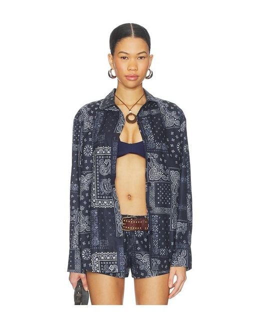 superdown Blue Pridget Oversized Button Down