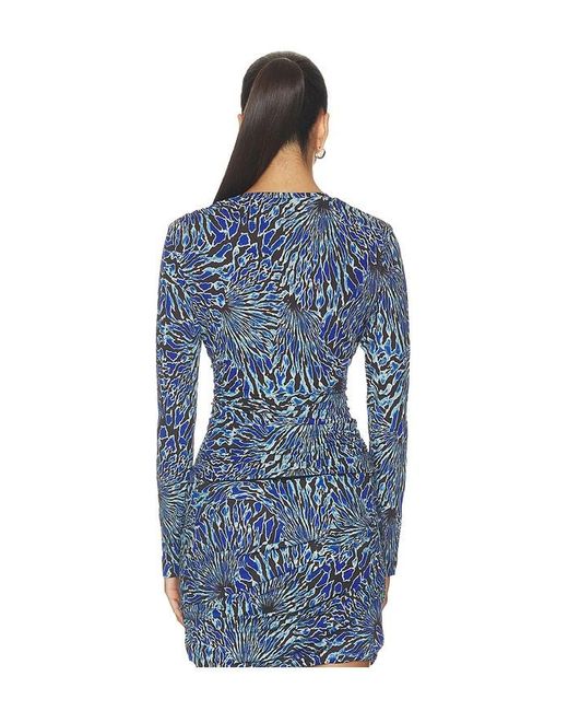 Ulla Johnson Blue Nova Ruched Jersey Top