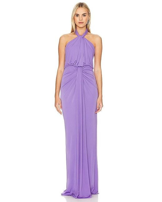 Cinq À Sept Purple Kaily Gown