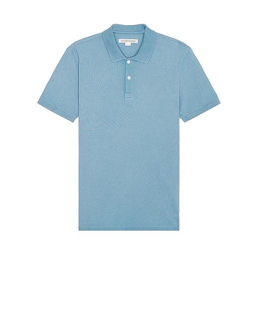 Outerknown Blue Palms Pique Polo for men