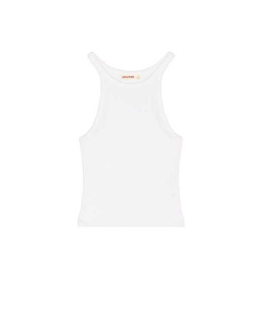 GRLFRND Blue Cropped Racer Tank