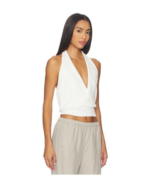 AYA MUSE Natural Knit Halter Top