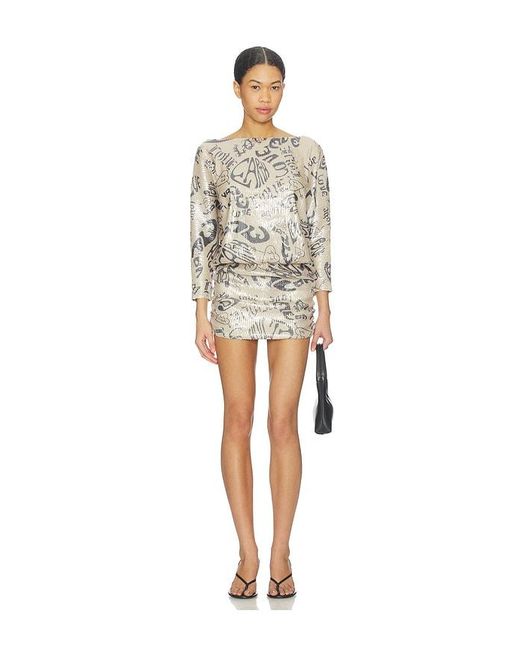 Juliet Johnstone Natural Sequin Disco Dress