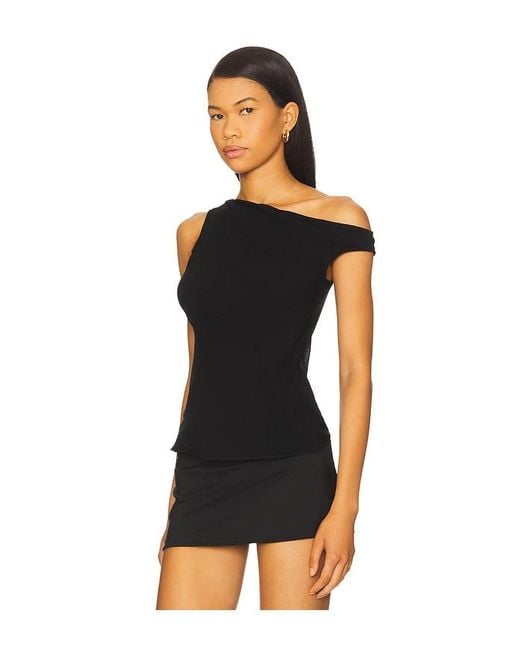 Bec & Bridge Black Rhone Drape Top