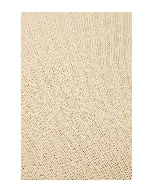 Cult Gaia White Annemie Knit Top