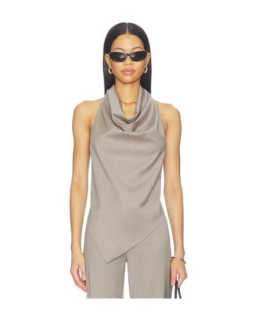 St. Agni Natural Wool Cowl Backless Top