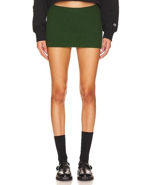 Champion Green X Danielle Guizio Rib Knit Mini Skirt
