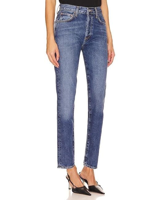 Agolde Blue Austin Mid Rise Tapered Slim