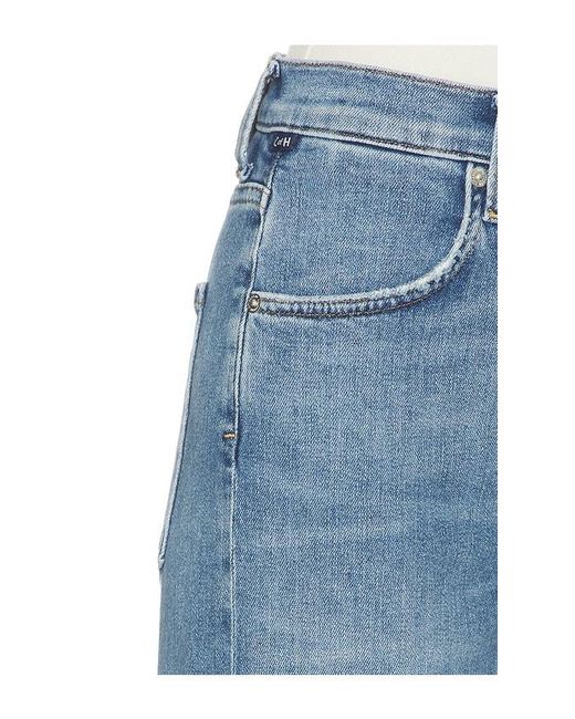 Citizens of Humanity Blue Petite Annina Straight Leg Jeans