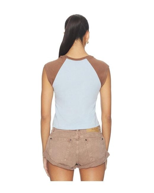 Daydreamer Blue Saddle & Spur Motel Raglan Tank Top