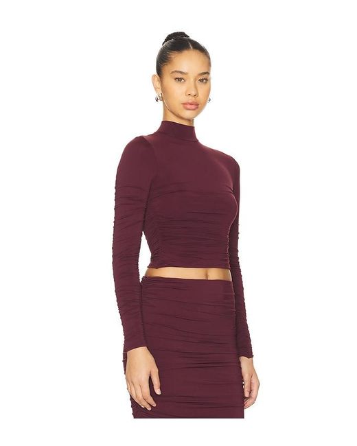 SER.O.YA Red Dulcie Ruched Top