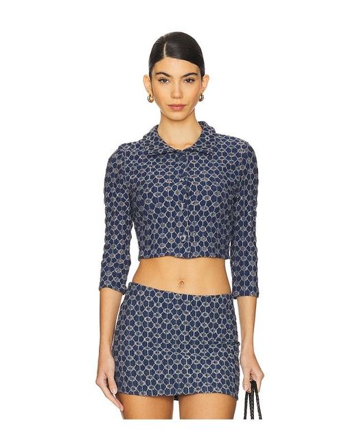 Chaqueta Recortada Lila En -Dark Talla (También En S, Xs) Devon Windsor de color Blue